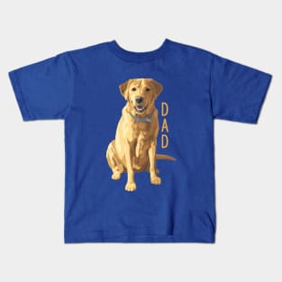 Lab Dad Yellow Labrador Retriever Dog Lover Kids T-Shirt